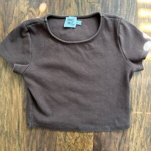 Brown crop top